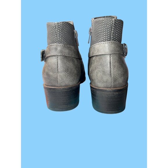 Baretraps Marconi Womens Ankle Boots Dark Grey 6M Faux Leather With Side Zippers - Picture 4 of 6